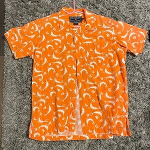 Vintage Ralph Lauren Orange and White Patterned Shirt